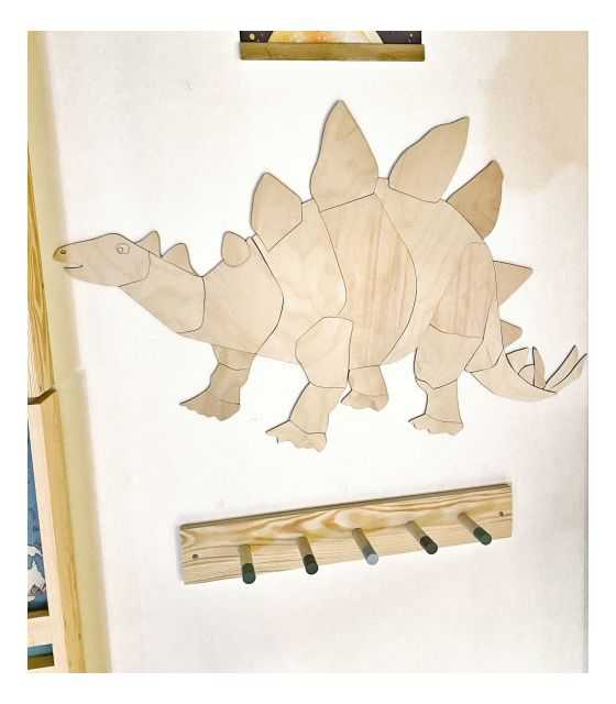 Dinozaur Stegozaur dekoracja ścienna origami Rozmiar XXL