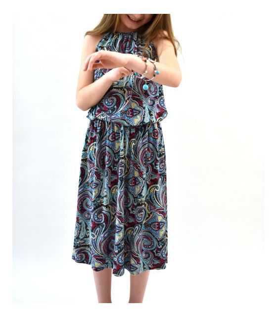 Energetyczna sukienka dla dziewczynki - Etno