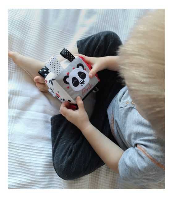 Kontrastowa kostka sensoryczna Panda